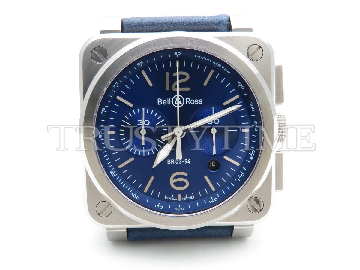 Копия часов Bell & Ross BR 03-94 Blue Steel Chronograph BR0394-BLU-ST/SCA Арт.BR-0251