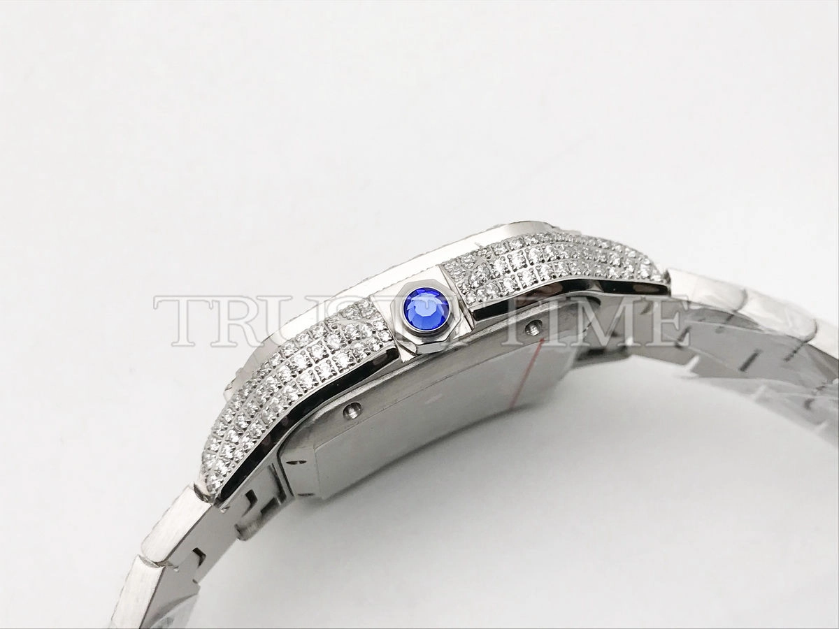 Копия часов Cartier Santos De Cartier 40 WSSA0018 Diamonds Арт.CR-0933