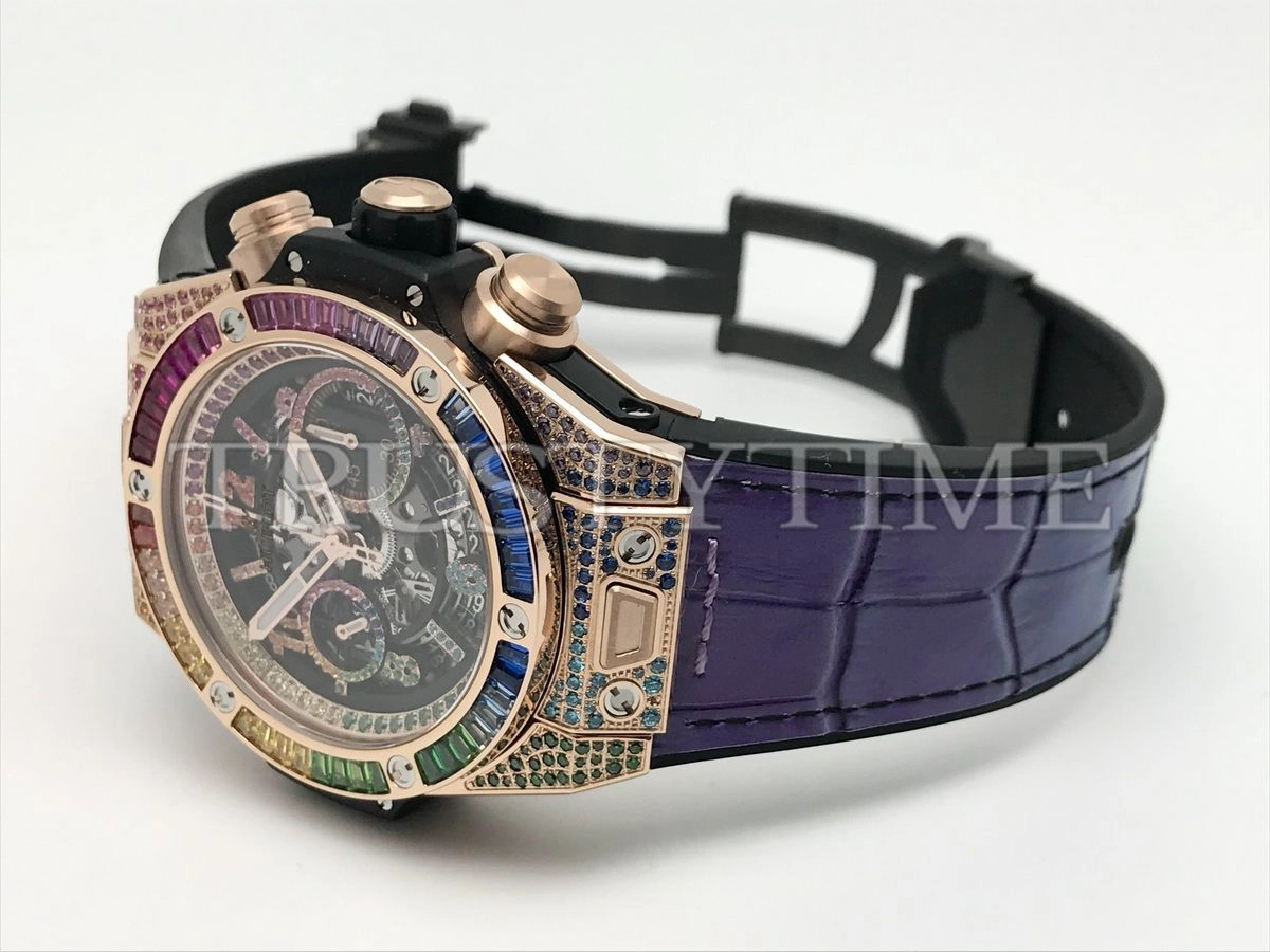 Копия часов Hublot Big Bang Unico Rainbow King Gold 44mm 411.OX.9910.LR.0999 Арт.HB-0969