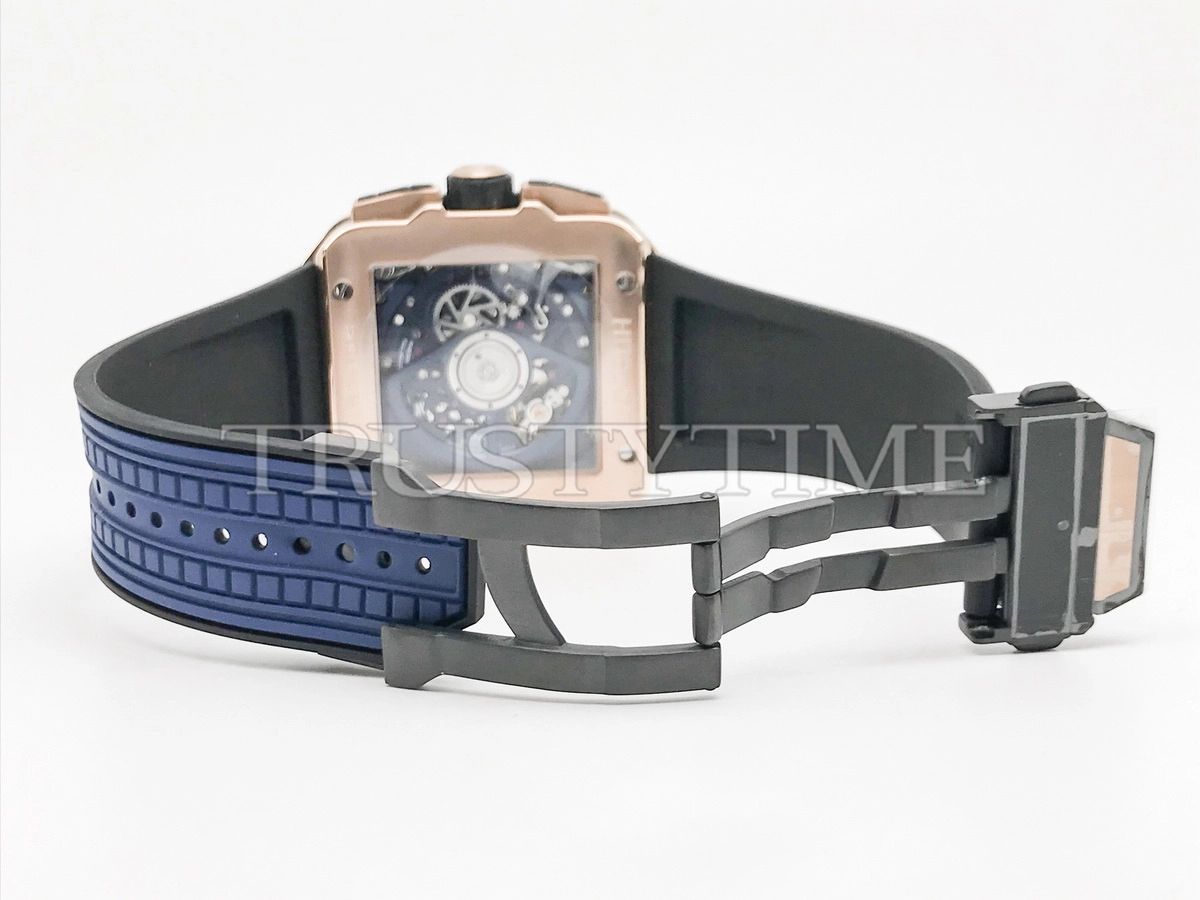 Копия часов Hublot Square Bang Unico King Gold Blue 821.OX.5180.RX Арт.HB-1283