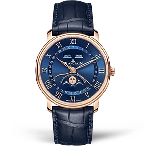 Копия часов Blancpain Villeret Quantième Complet 40mm 6654-3640-55 Арт.BP-0357