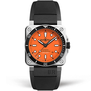 Копия часов Bell & Ross BR 03-92 Diver Orange BR0392-D-O-ST/SRB Арт.BR-0304