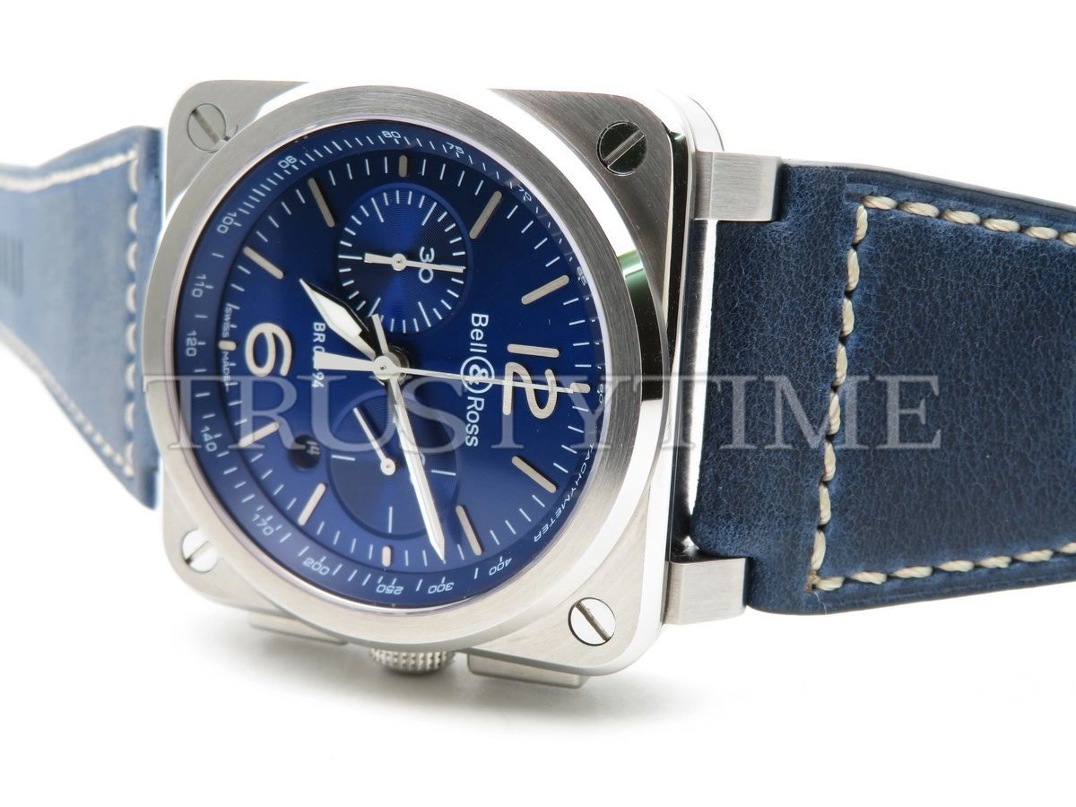 Копия часов Bell & Ross BR 03-94 Blue Steel Chronograph BR0394-BLU-ST/SCA Арт.BR-0251