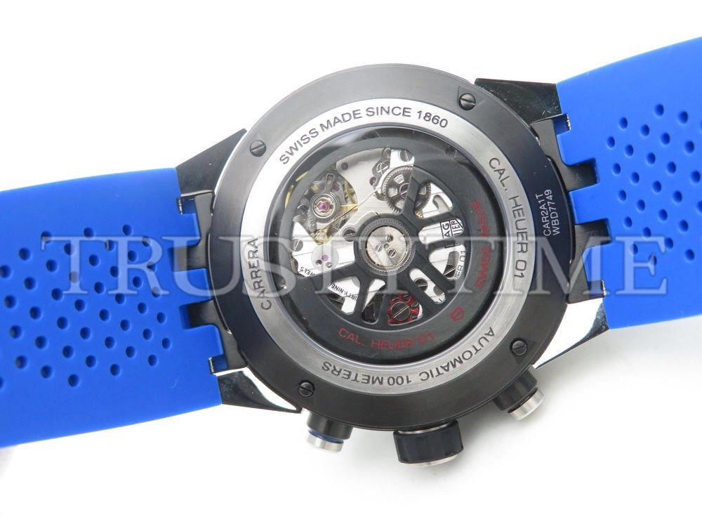 Копия часов Tag Heuer Carrera Calibre HEUER 01 Chronograph 45mm CAR2A1T.FT6052 Арт.TG-0400