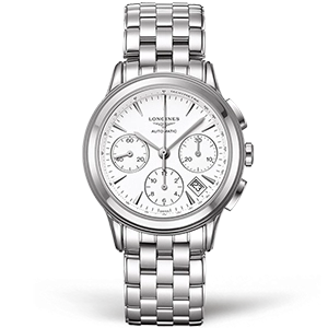 Копия часов Longines Elegance Flagship Chronograph 39mm L4.803.4.12.6 Арт.LN-0331