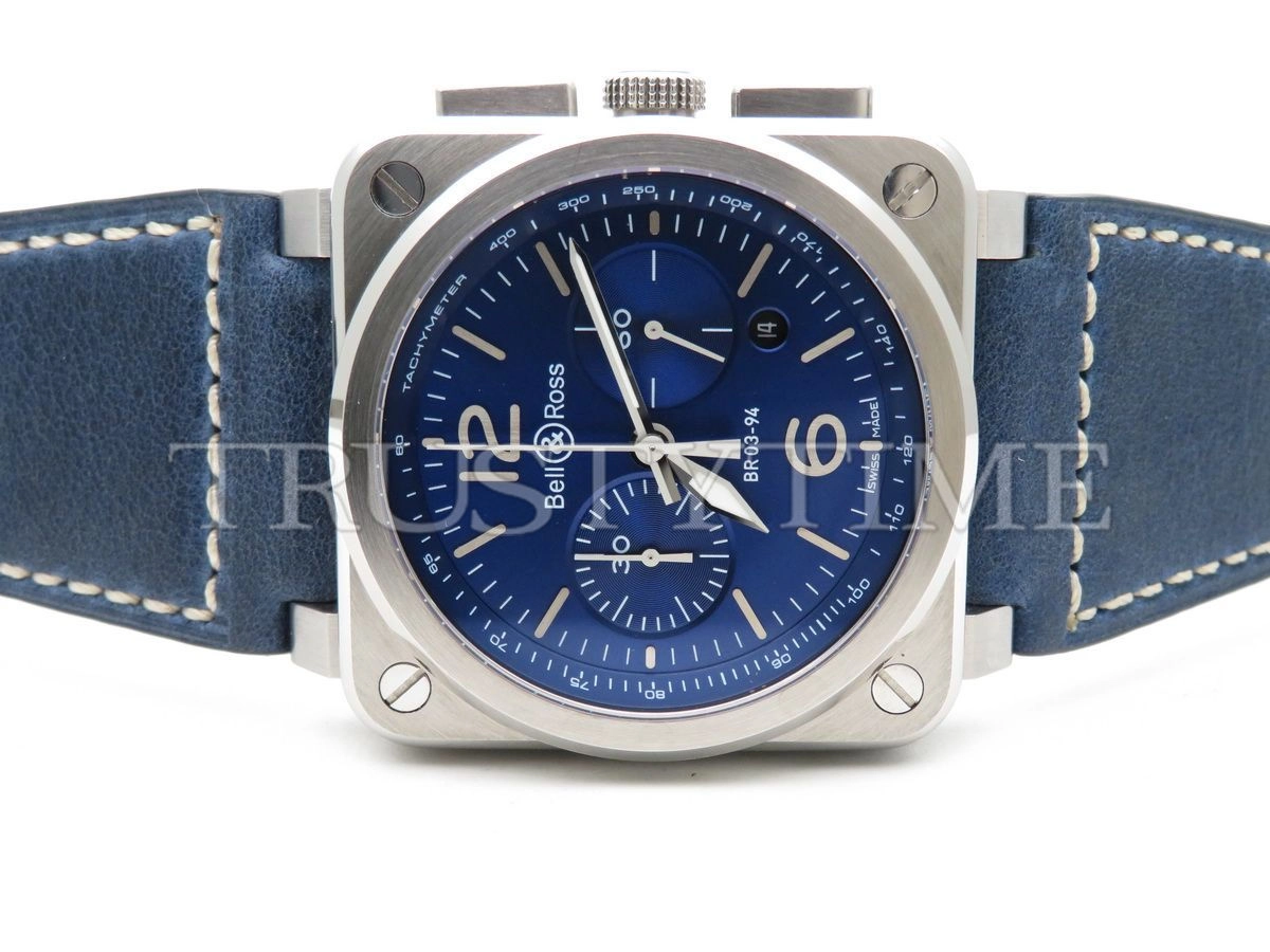 Копия часов Bell & Ross BR 03-94 Blue Steel Chronograph BR0394-BLU-ST/SCA Арт.BR-0251