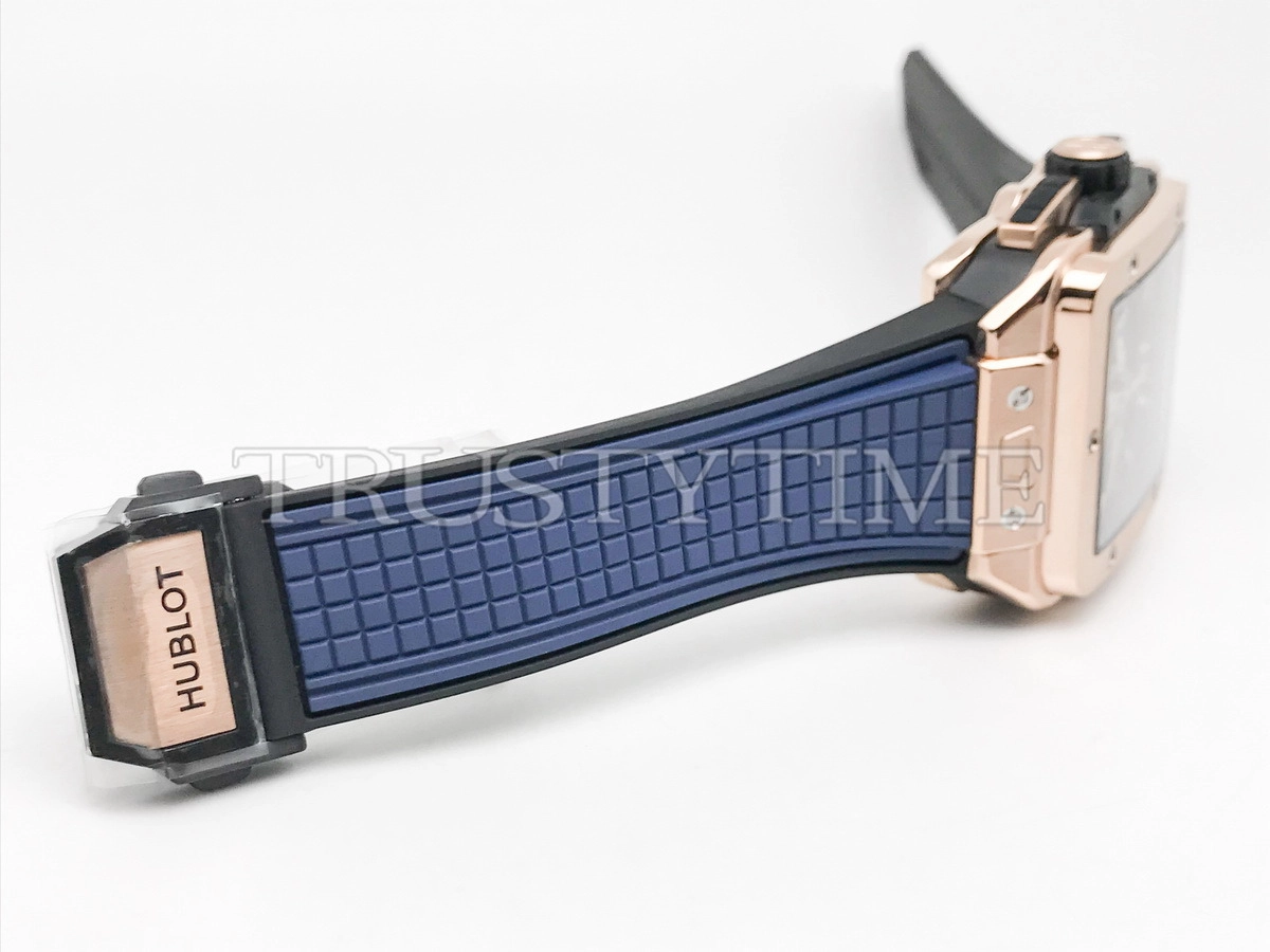 Копия часов Hublot Square Bang Unico King Gold Blue 821.OX.5180.RX Арт.HB-1283