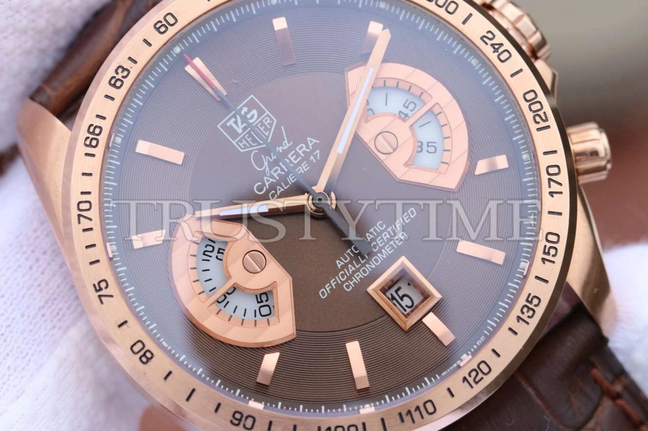 Копия часов Tag Heuer Grand Carrera Calibre 17 RS 43mm CAV514C.FC8171 Арт.TG-0624
