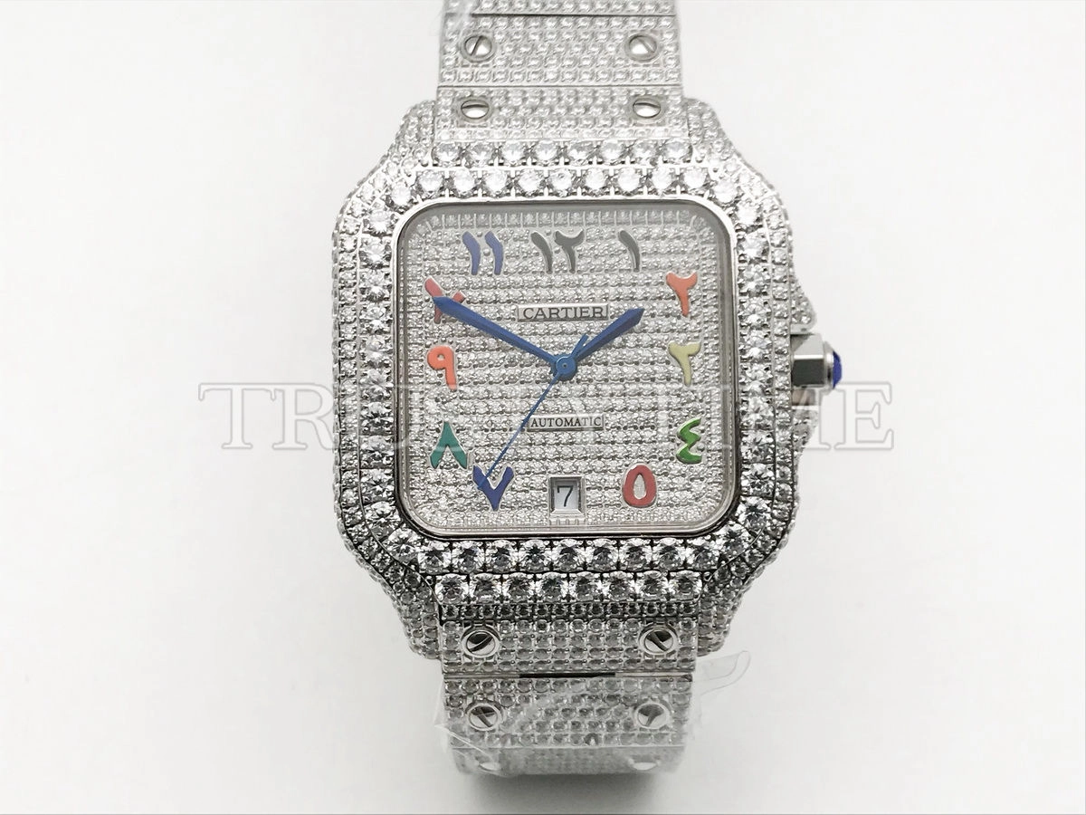 Копия часов Cartier Santos De Cartier 40 WSSA0018 Diamonds Арт.CR-0934