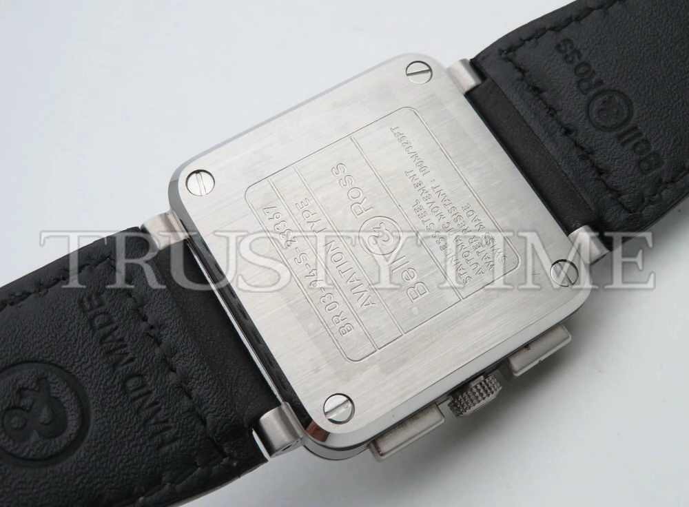 Копия часов Bell & Ross BR 03-94 Black Steel Chronograph BR0394-BLC-ST/SCA Арт.BR-0250
