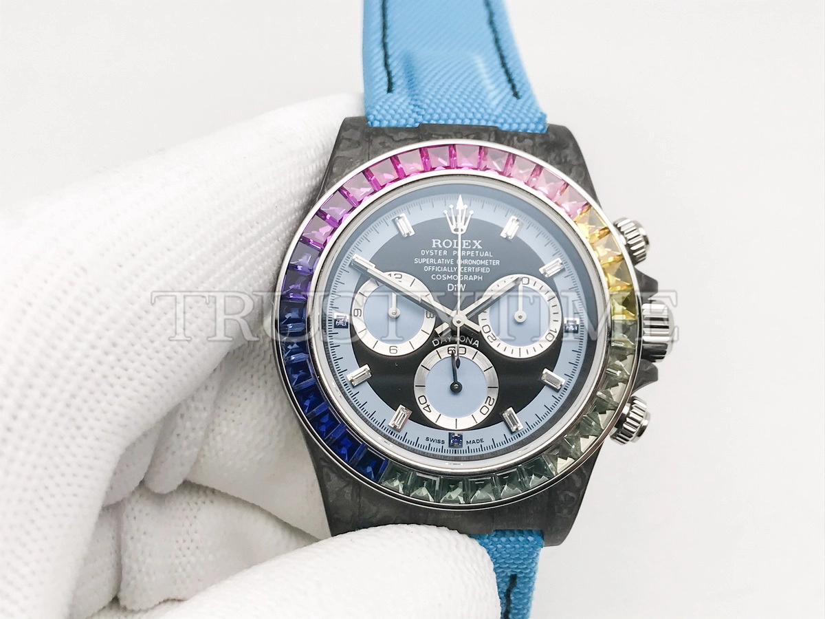 Копия часов Rolex Cosmograph Daytona DIW Rainbow Blue Арт.RX-3620