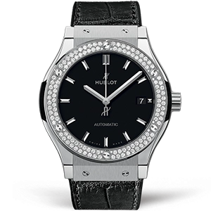 Копия часов Hublot Classic Fusion 45 Titanium Diamonds 511.NX.1171.LR.1104 Арт.HB-0947