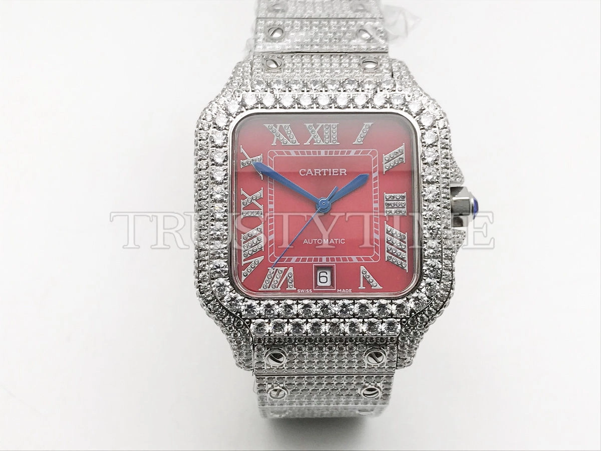 Копия часов Cartier Santos De Cartier 40 WSSA0018 Diamonds Арт.CR-0931