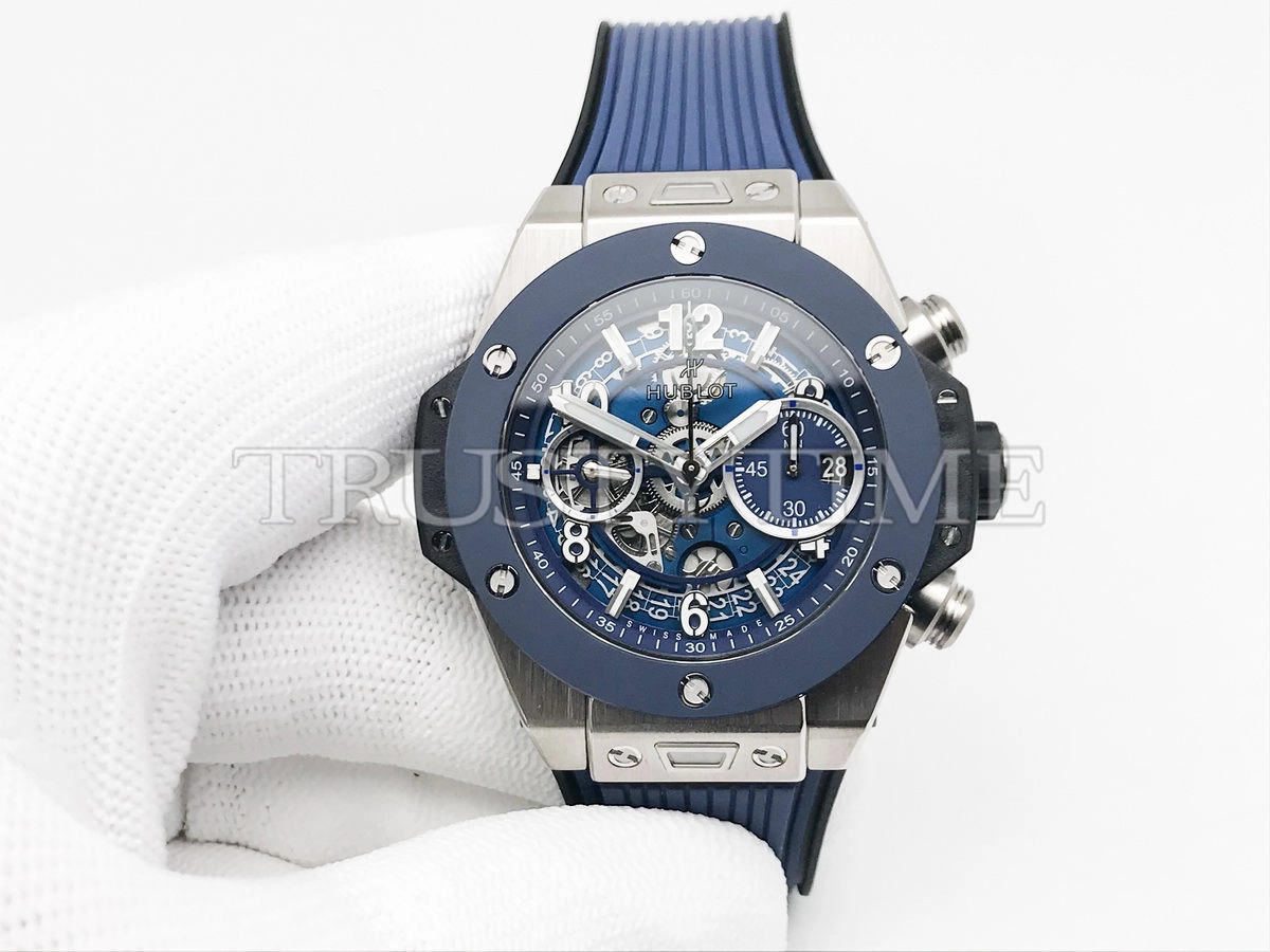 Копия часов Hublot Big Bang Unico Titanium Blue Ceramic 42mm 441.NL.5171.RX Арт.HB-1238