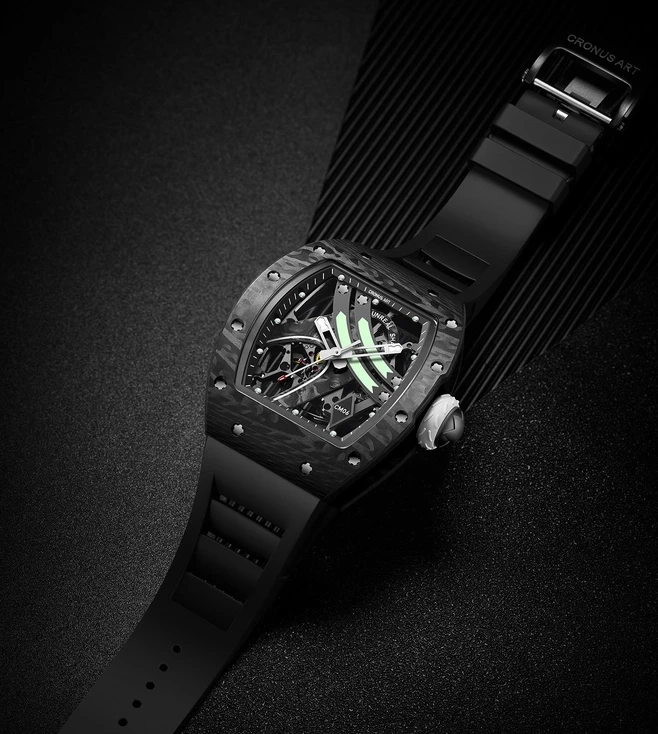 Копия часов CronusArt NTPT Carbon Fiber Watch CM06-B Арт.CA-0403