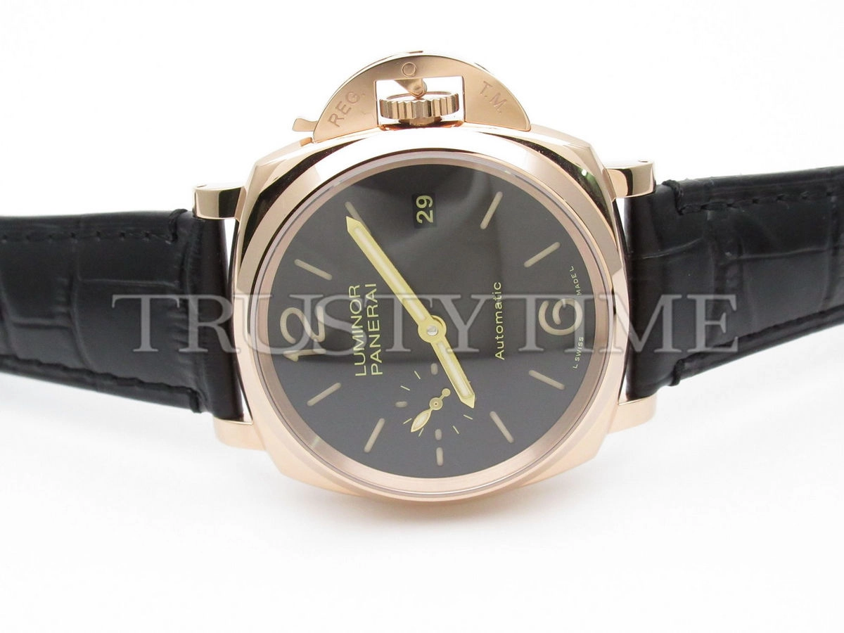 Копия часов Panerai Luminor Due 3 Days Automatic Oro Rosso 38 mm PAM00908 Арт.PN-0702
