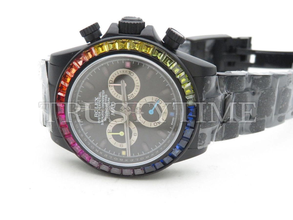 Копия часов Rolex Cosmograph Daytona Blaken MAD Rainbow Арт.RX-1747