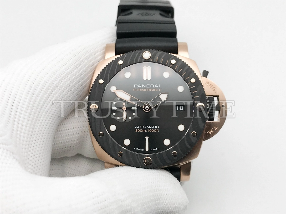 Копия часов Panerai Submersible Goldtech Orocarbo 44mm PAM01070 Арт.PN-0921