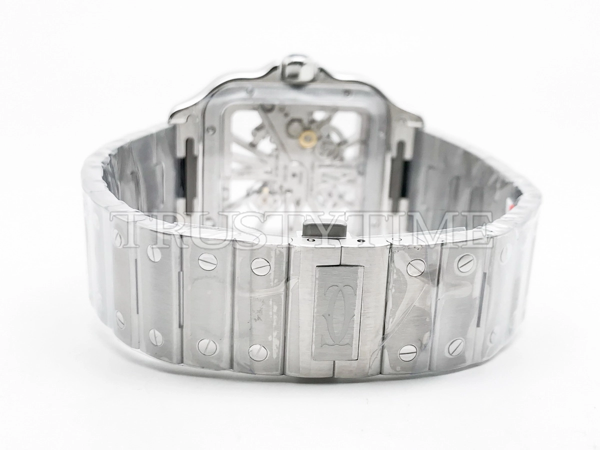 Копия часов Cartier Santos de Cartier Large Skeleton 40mm WHSA0019 Арт.CR-0989