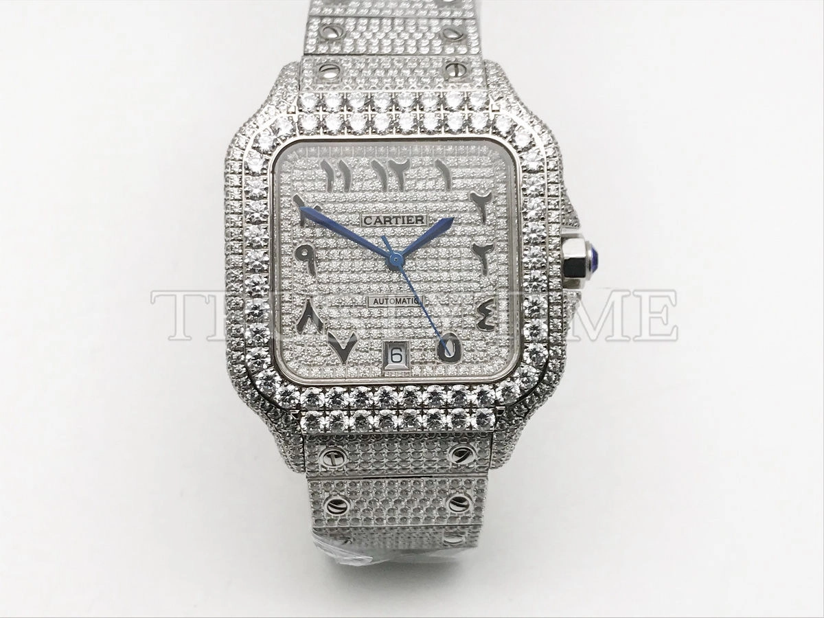 Копия часов Cartier Santos De Cartier 40 WSSA0018 Diamonds Арт.CR-0933