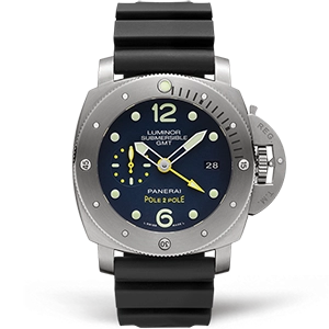 Копия часов Panerai Luminor Submersible 1950 3 Days GMT Automatic Titanio Pole 2 Pole 47mm PAM00719 Арт.PN-0753