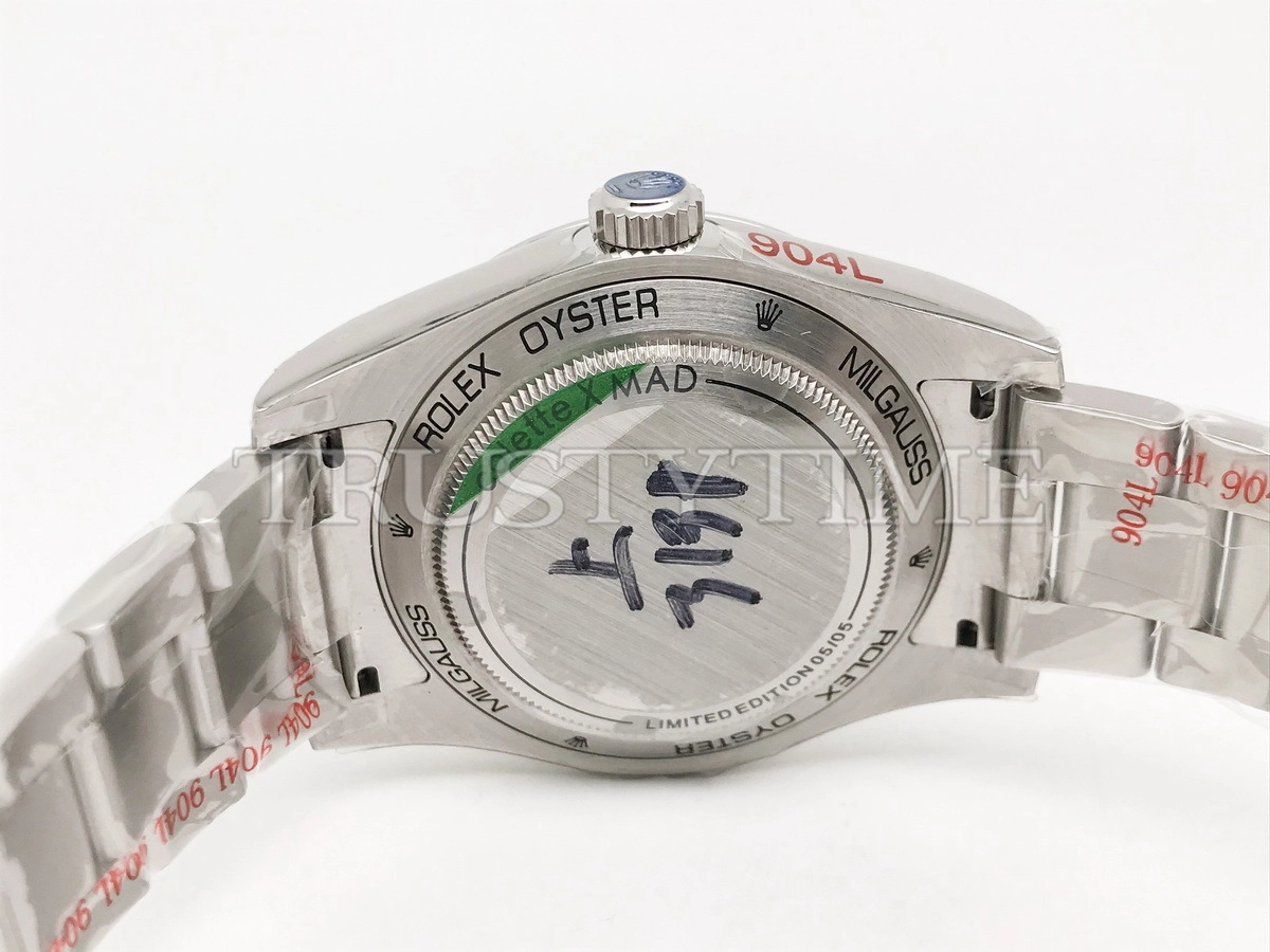 Копия часов Rolex Milgauss 124300 41mm Mad Paris "Who Cares" Edition Арт.RX-3432