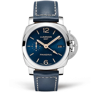 Копия часов Panerai Luminor 1950 3 Days GMT Automatic Acciaio Boutique Blue 42mm PAM00688 Арт.PN-0711