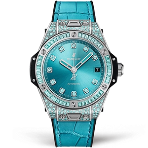 Копия часов Hublot Big Bang One Click White Gold Paraiba 39 465.WX.897T.LR.0919 Арт.HB-1254