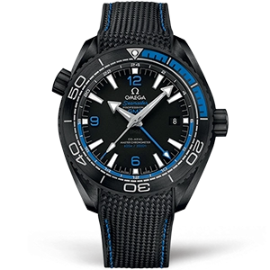 Копия часов Omega Seamaster Planet Ocean 600m Co‑Axial Master Chronometer GMT Deep Black 45,5mm215.92.46.22.01.002 Арт.OM-0650
