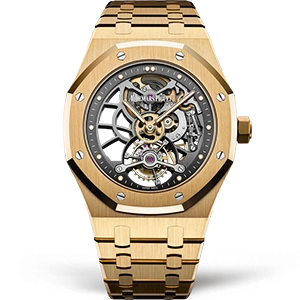 Копия часов Audemars Piguet Royal Oak Tourbillon Extra-Thin Openworked Yellow Gold 26513BA.OO.1220BA.01 Арт.AP-0482