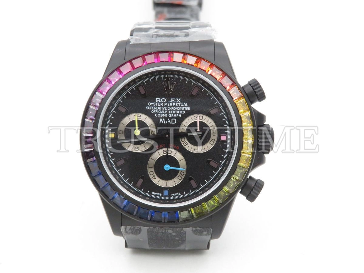 Копия часов Rolex Cosmograph Daytona Blaken MAD Rainbow Арт.RX-1747