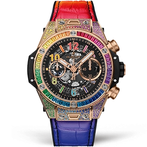 Копия часов Hublot Big Bang Unico Rainbow King Gold 44mm 411.OX.9910.LR.0999 Арт.HB-0969