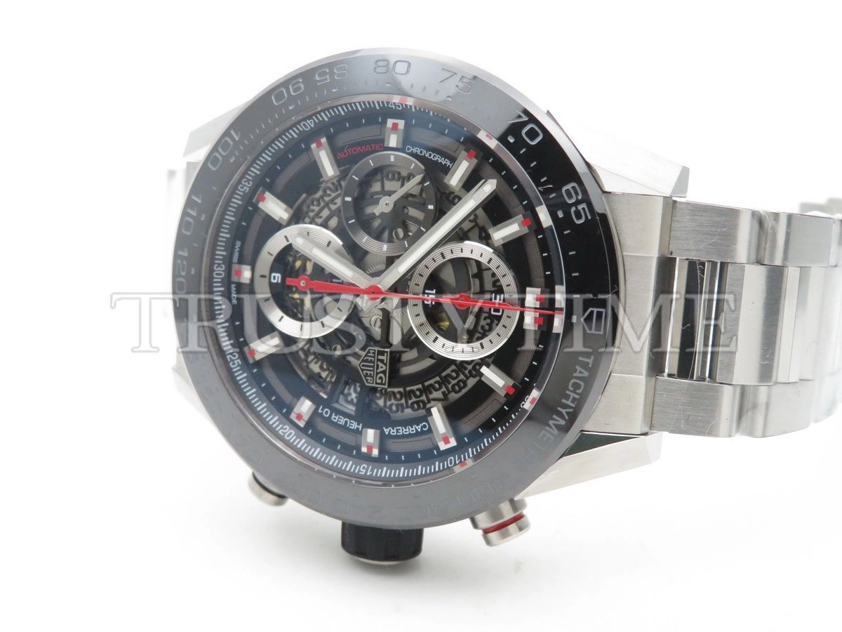 Копия часов Tag Heuer Carrera Calibre HEUER 01 Chronograph 45mm CAR2A1W.BA0703 Арт.TG-0399