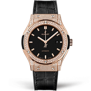 Копия часов Hublot Classic Fusion King Gold Pavé 42mm 542.OX.1181.LR.1104 Арт.HB-0585