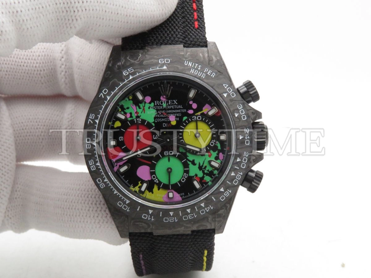 Копия часов Rolex Cosmograph Daytona DIW Carbon Motley Арт.RX-1886