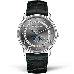 Копия часов Blancpain Villeret Quantième Complet 40mm 6654-1113-55B Арт.BP-0328