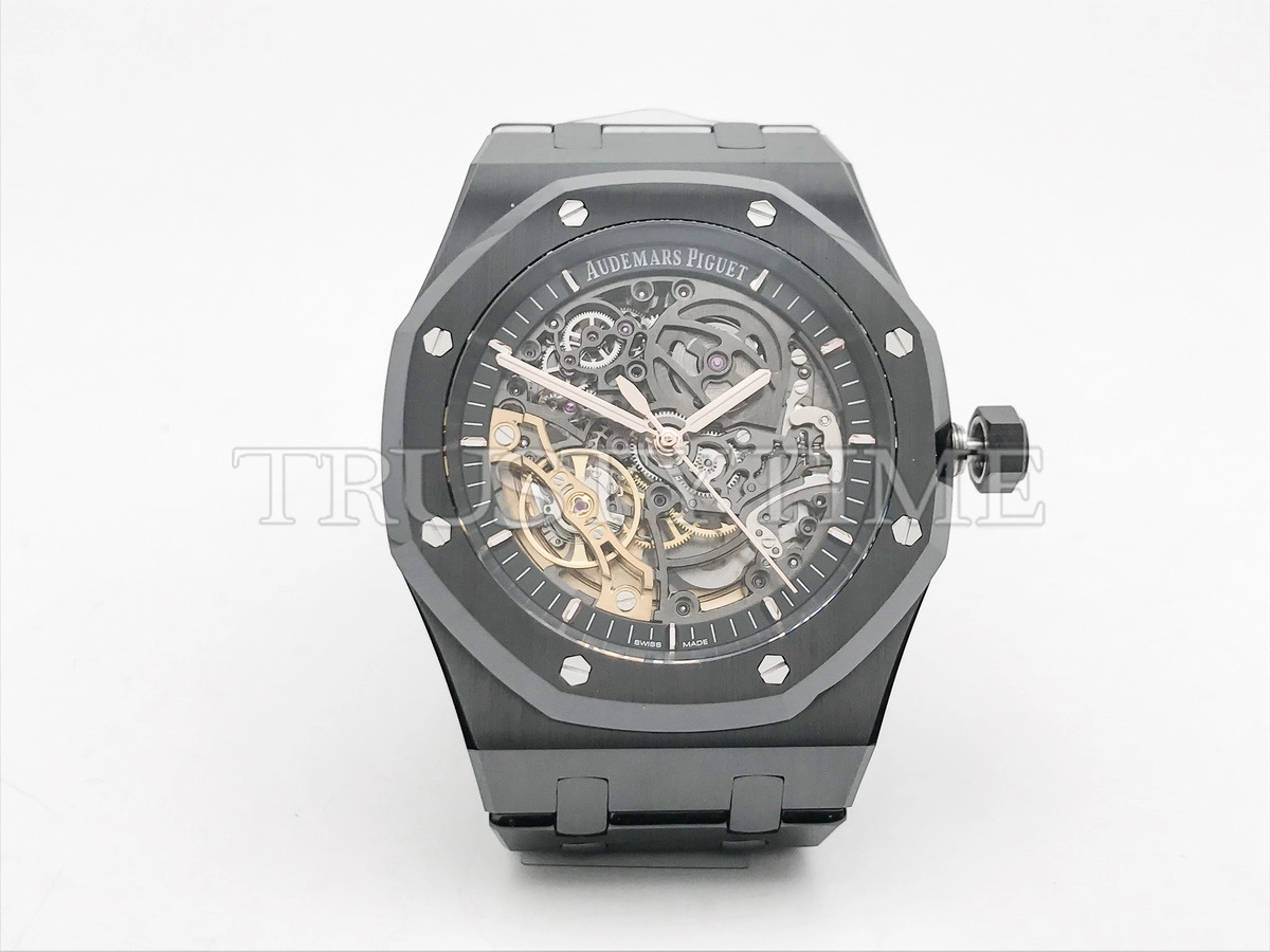 Копия часов Audemars Piguet Royal Oak Double Balance Wheel Black Ceramic 15416CE.OO.1225CE.01 Арт.AP-1192
