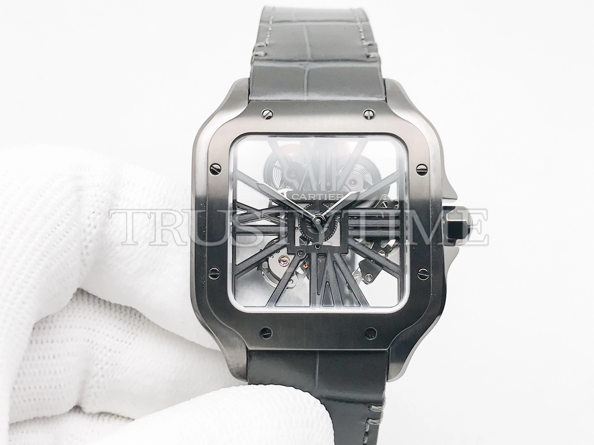 Копия часов Cartier Santos de Cartier Large Skeleton 40mm WHSA0009 Арт.CR-0991