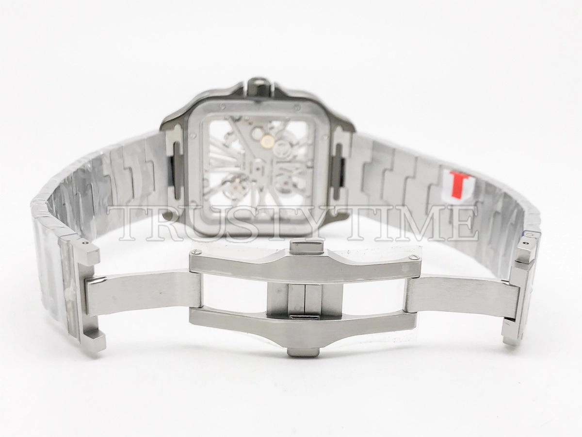 Копия часов Cartier Santos de Cartier Large Skeleton 40mm WHSA0027 Арт.CR-0896