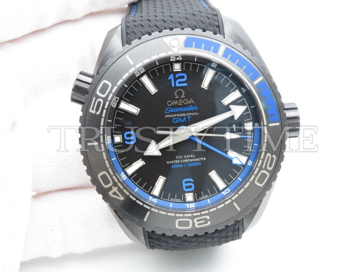 Копия часов Omega Seamaster Planet Ocean 600m Co‑Axial Master Chronometer GMT Deep Black 45,5mm215.92.46.22.01.002 Арт.OM-0650