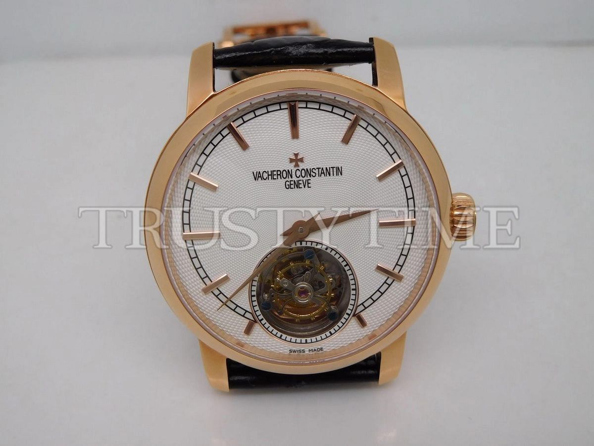 Копия часов Vacheron Constantin Traditionnelle Tourbillon 44mm 6500T/000R-B324 Арт.VC-0227