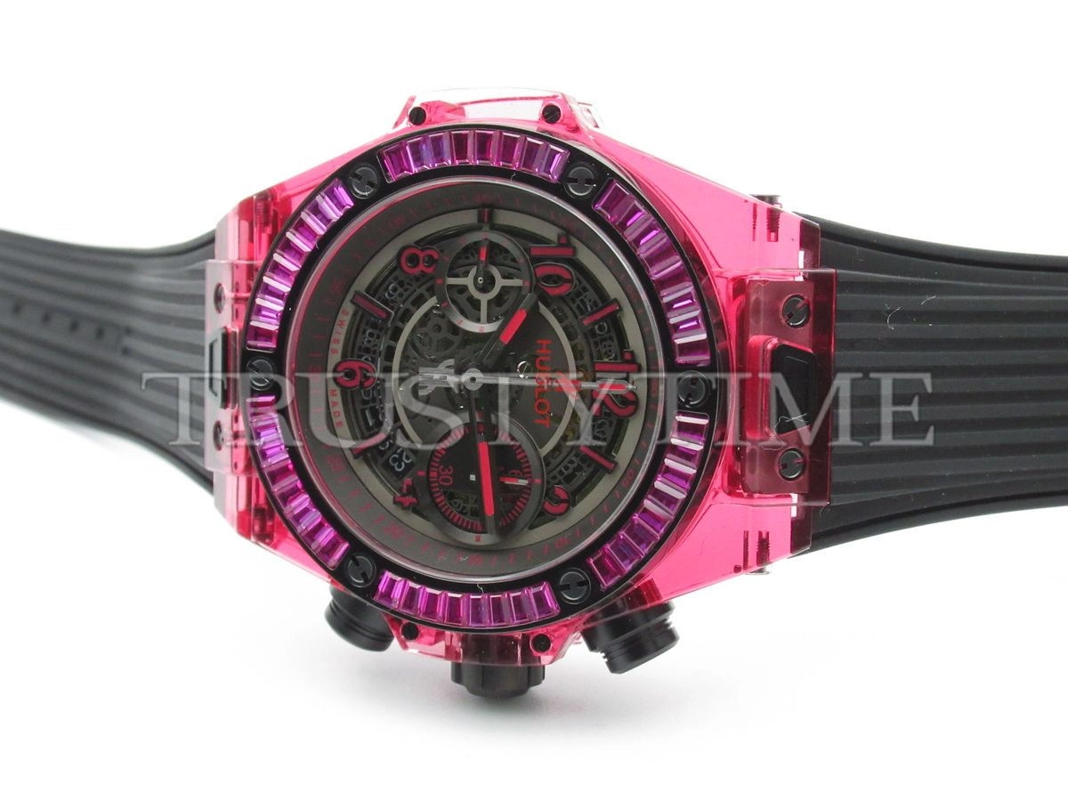 Копия часов Hublot Big Bang Unico Red Sapphire Baguettes 45mm 411.JR.4901.RT.1902 Арт.HB-0436