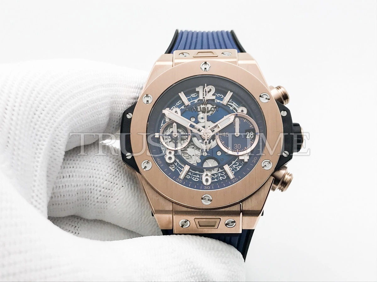 Копия часов Hublot Big Bang Unico King Gold Blue 42mm 441.OX.5181.RX Арт.HB-1234