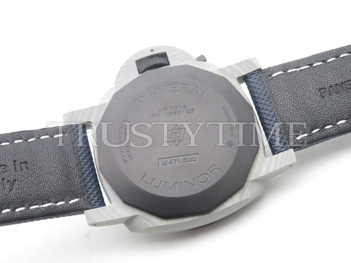 Копия часов Panerai Luminor 1950 3 Days Fibratech Volcano Blu 44mm PAM01663 Арт.PN-0823