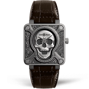 Копия часов Bell & Ross BR 01 Skull Burning BR0192-SKULL-BURN Арт.BR-0194