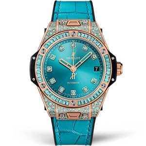 Копия часов Hublot Big Bang One Click Paraiba King Gold 39 465.OX.898T.LR.0919 Арт.HB-1263