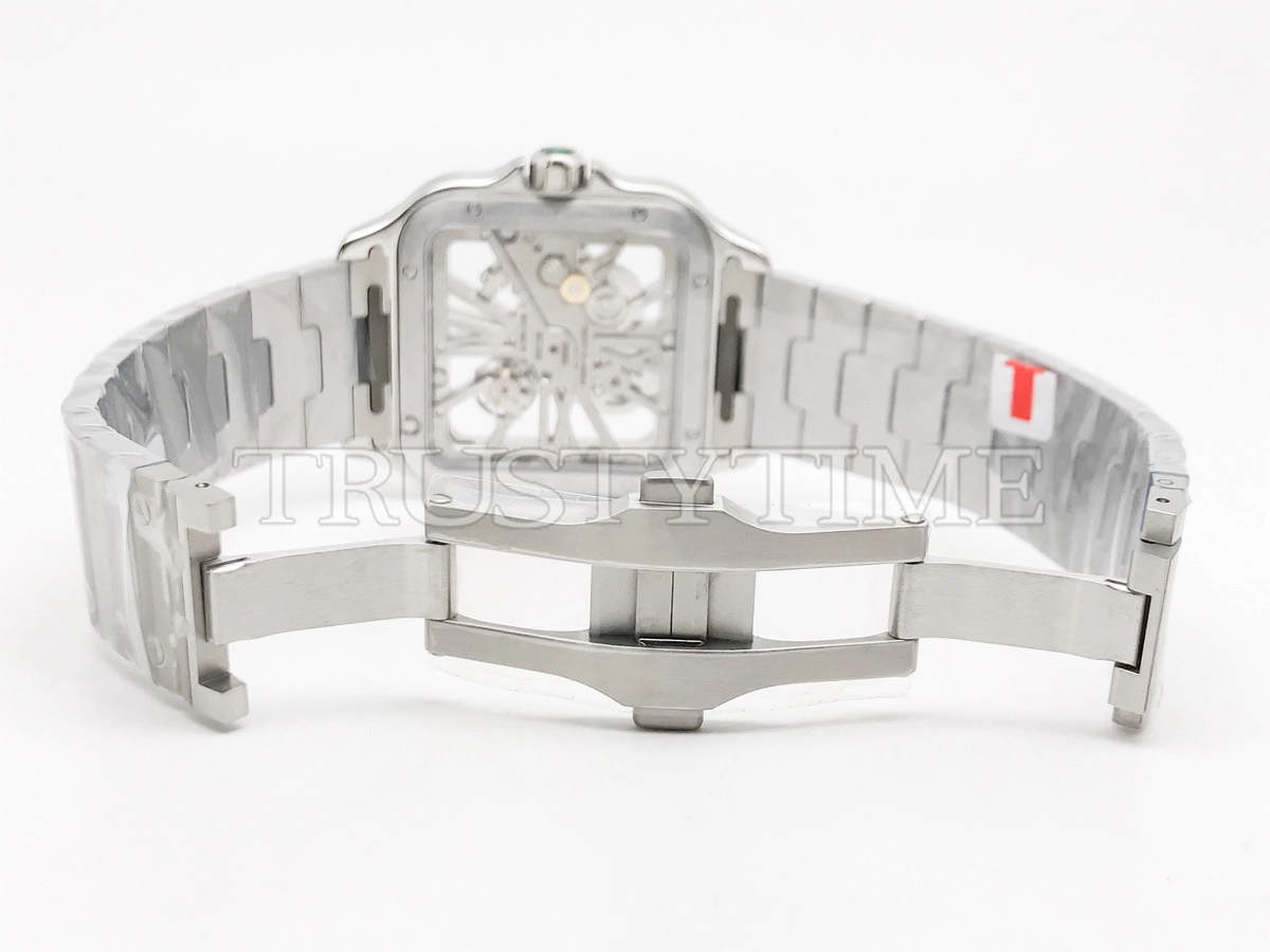 Копия часов Cartier Santos de Cartier Large Skeleton 40mm WHSA0028 Арт.CR-0898