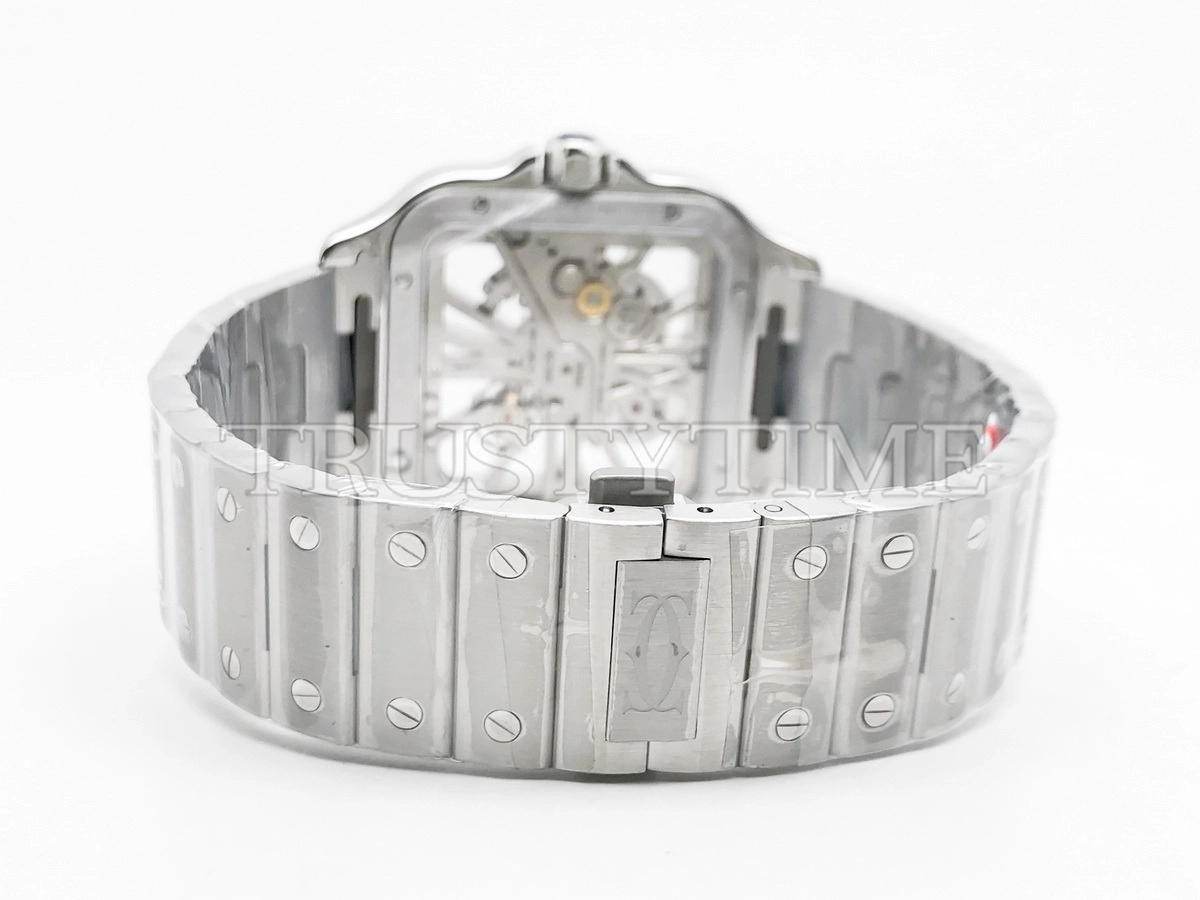 Копия часов Cartier Santos de Cartier Large Skeleton 40mm WHSA0026 Арт.CR-0897