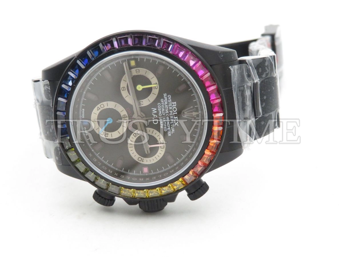Копия часов Rolex Cosmograph Daytona Blaken MAD Rainbow Арт.RX-1747