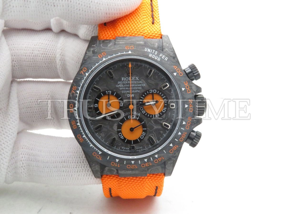 Копия часов Rolex Cosmograph Daytona DIW Carbon Orange Арт.RX-1919